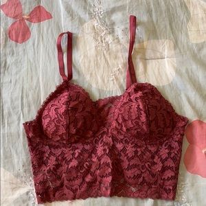 Pink Lacey Crop Top/Bralette